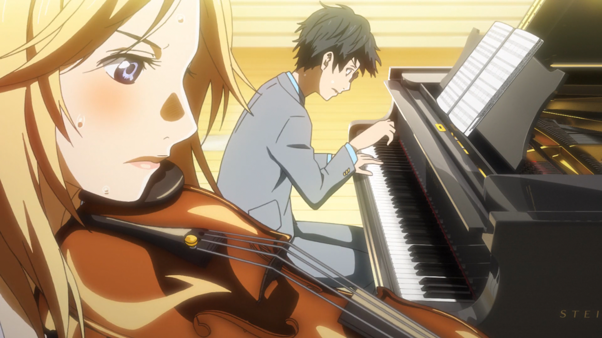 your lie in april anime piano