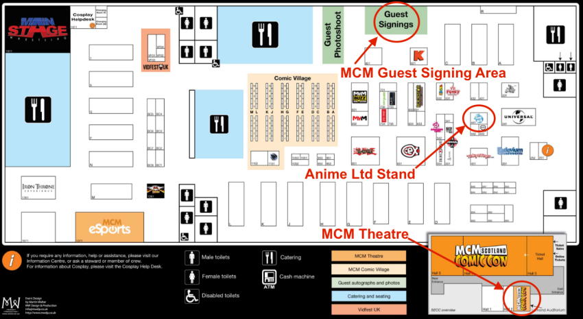 MCM Scotland Comic Con Floor Plan