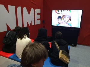 The Screening room at our stand, MCM London Comic Con - May 2016