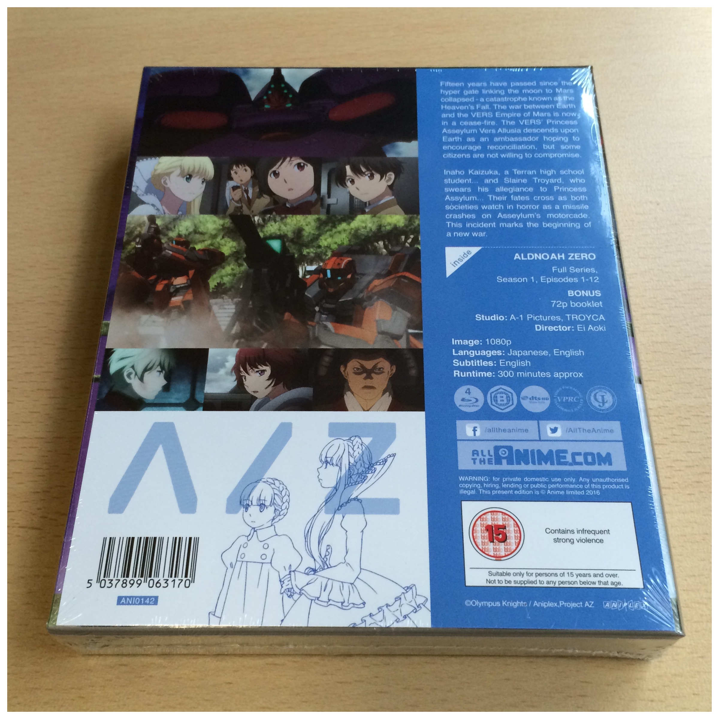  ALDNOAH.ZERO Set 3 DVD (Eps #13-18) : Movies & TV