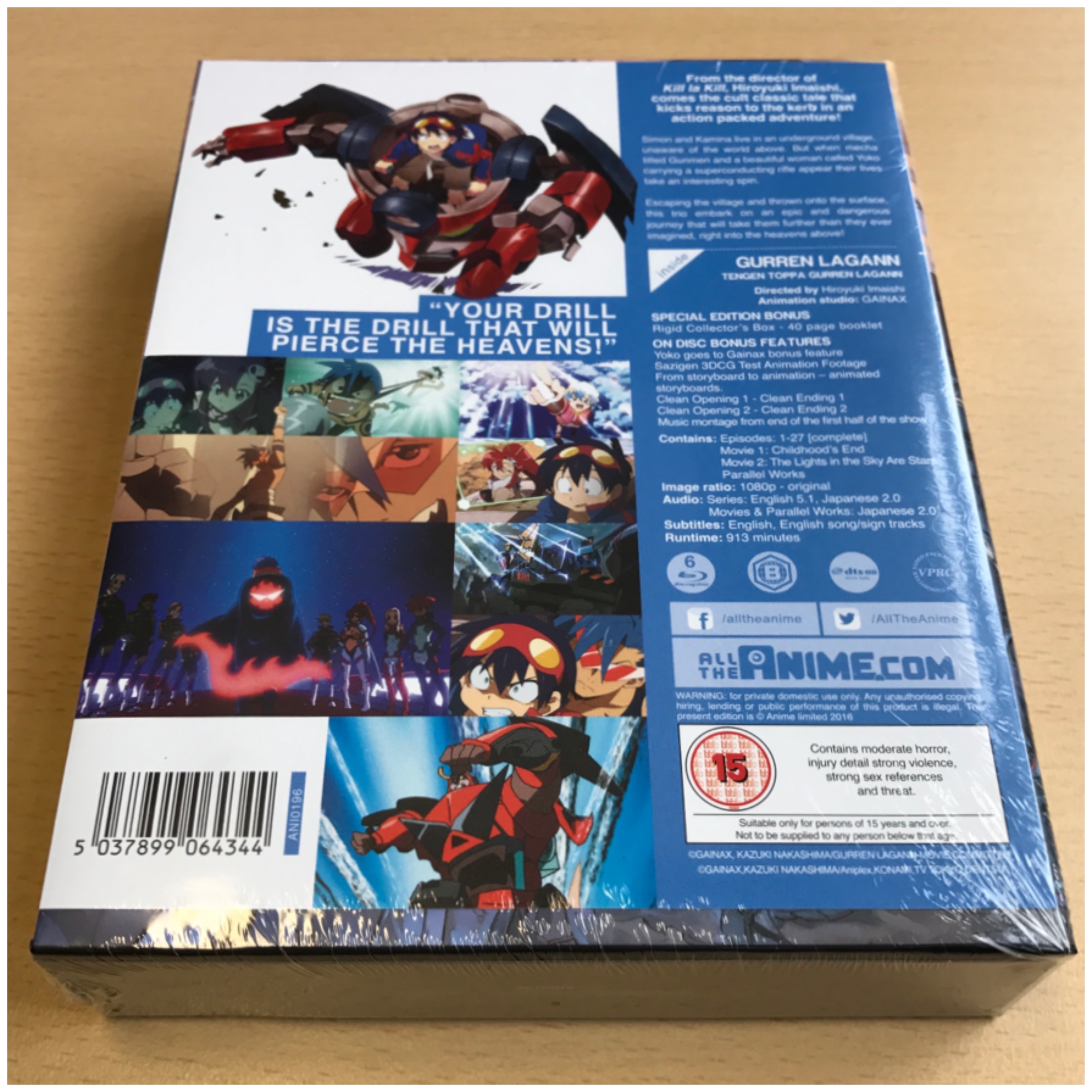 DVD Anime Tengen Toppa Gurren Lagann TV Series (1-27 End + 2 Movies)  English*