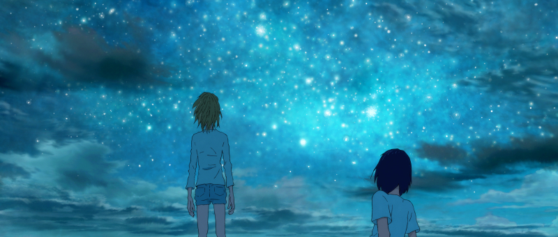Anime girl, horizon, polychromatic, ocean, blue, Anime, HD wallpaper |  Peakpx